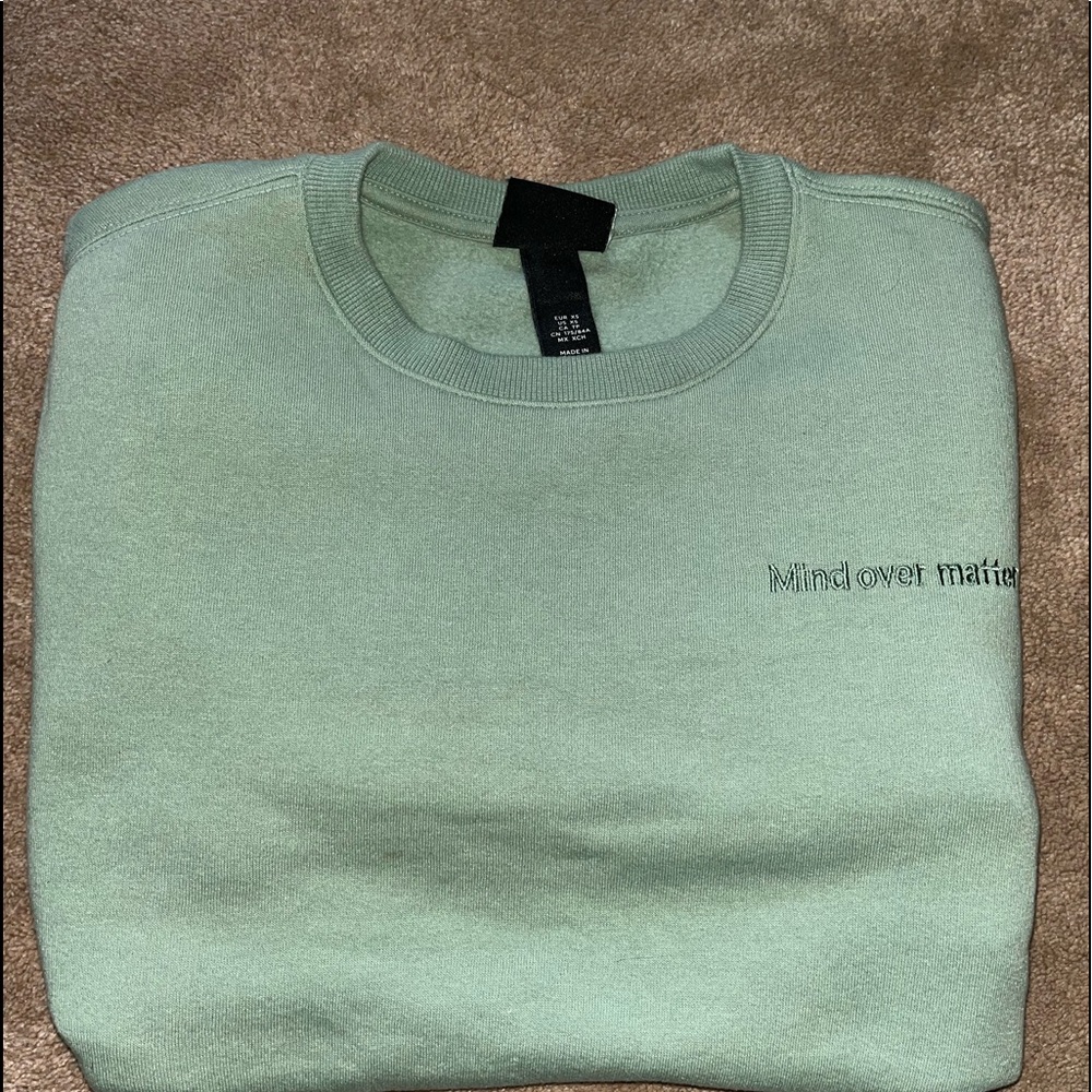 Sage green crew neck sweater